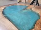 Black Walnut Epoxy Coffee Table 285 | Tables by KC Custom Hardwoods | KC Custom Hardwoods in Kansas City. Item made of walnut with metal