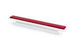 Viva Magenta Cove Pull With Matte White Finish | Hardware by Windborne Studios. Item made of metal & glass