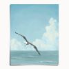 Seagull in Flight Art Print, Coastal Bird Wall Art, Beach Decor, Gull Painting | Prints in Paintings by The Ugly Cat Studio