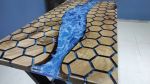 Hexagon Honeycomb | Custom Ocean Table | Live Edge Epoxy | Dining Table in Tables by LuxuryEpoxyFurniture. Item made of wood with synthetic