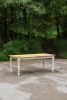Spalted Maple Farmhouse Dining Table with White-Distressing | Tables by Hazel Oak Farms | Ercole Home in New York. Item made of wood