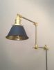 Plug in Kitchen Shelves Sconce - Adjustable Wall Light | Sconces by Retro Steam Works. Item made of fabric with brass works with mid century modern & industrial style
