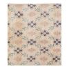Handknotte Ecru and Gray Turkish Karapinar Runner Rug | Rugs by Vintage Pillows Store. Item made of cotton with fiber