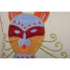 Bohemian Cat Figured Cotton Pillowcase, Set of Two Ethnic | Sham in Linens & Bedding by Vintage Pillows Store. Item made of cotton