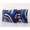 Set of Two Silk Ikat Colorful Velvet Pillow Cover - Pair Han | Cushion in Pillows by Vintage Pillows Store