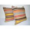 Turkish Kilim Pillow Cover - A Pair | Sham in Linens & Bedding by Vintage Pillows Store. Item made of cotton & fiber