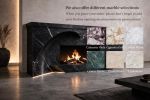 Architectural Marble Fireplace Surround | Custom Nero Marquina Marble Fireplace Mantel | Fireplaces by Vero Marble