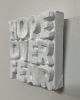 Hope Over Fear 4" x 4" | Mixed Media in Paintings by Emeline Tate. Item made of canvas & synthetic