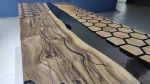 Luxury Furniture | Smoke Epoxy Resin Table | Hexagon Epoxy | Dining Table in Tables by LuxuryEpoxyFurniture. Item made of wood & synthetic