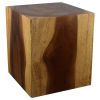 Haussmann® Wood Cube Table 20 in H x 18 in SQ Hollow inside | Coffee Table in Tables by Haussmann®