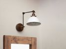 Swing Arm Adjustable Wall Light - Antique Brass | Sconces by Retro Steam Works. Item composed of metal compatible with industrial style
