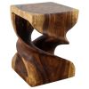 Haussmann® Wood Double Twist End Table 15 x 15 x 20 in High | Tables by Haussmann®
