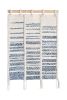 Blue Ivory Denim Wool Wall Hanging Handmade Woven Textile Art Home Decor | Wall Hangings by Swiflo