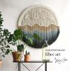 Circular Fiber Art Collection - SEASIDE | Tapestry in Wall Hangings by Rianne Aarts. Item composed of cotton and fiber