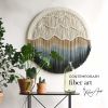 Circular Fiber Art Collection - SEASIDE | Wall Hangings by Rianne Aarts / Teddy and Wool Studio. Item composed of cotton and fiber