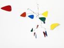 Adult Mobile Mid Century Modern Rainbow in Serenity II Style | Wall Hangings by Skysetter Designs. Item made of metal works with modern style
