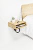 Floating Wood Nightstand | Storage by Manuel Barrera Habitables. Item made of walnut compatible with scandinavian style