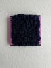 Woven Tile- Fluff- Light Purple and Navy | Wall Sculpture in Wall Hangings by Mpwovenn Fiber Art by Mindy Pantuso