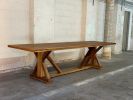 Handmade Outdoor Dining Table, Trestle Farmhouse Style Table, made in USA | Tables by Marco Bogazzi