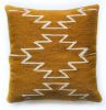 Yellow Cleo Handwoven Wool Decorative Throw Pillow Cover | Cushion in Pillows by Mumo Toronto. Item composed of cotton