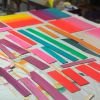 Irregular Bright Stripe Colour Study Painting | Paintings by Amelia Coward