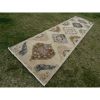 Vintage Organic Wool Tribal Style Faded Turkish Runner Rug | Rugs by Vintage Pillows Store. Item made of cotton