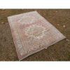 1930s Vintage Pastel Handknotted Turkish Oushak Rug | Area Rug in Rugs by Vintage Pillows Store. Item composed of cotton & fiber