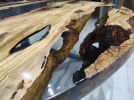 Custom Round Coffee Table, Clear Epoxy Resin Table, Edge | Dining Table in Tables by LuxuryEpoxyFurniture. Item made of wood with synthetic