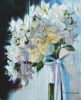 Bridal bouquet painting from photo, Wedding flowers portrait | Oil And Acrylic Painting in Paintings by Natart. Item made of canvas & synthetic