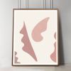 Minimal Scandinavian Abstract print in Nude Blush and Pink | Prints by Capricorn Press. Item composed of paper in boho or minimalism style