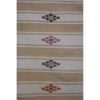 Vintage Striped Cotton Oversize Natural Kilim Rug | Area Rug in Rugs by Vintage Pillows Store. Item composed of cotton & fiber