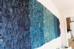 Wild Silk Color Field Wall Hanging - Indigo | Tapestry in Wall Hangings by Tanana Madagascar. Item made of fiber