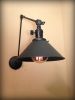 Plug in Swinging Adjustable Wall Light - Industrial Sconce | Sconces by Retro Steam Works. Item made of metal works with industrial style