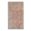 Vintage Faded Red Turkish Karapinar Rug with Floral Borders | Area Rug in Rugs by Vintage Pillows Store. Item made of wool & fiber