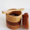 Duo pepper mill and salt hand - cherry(birch)/oak/ash - 9'' | Vessels & Containers by Slice of wood / Tranche de bois