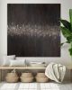 Dark gray wall art abstract painting brown black wall art | Oil And Acrylic Painting in Paintings by Berez Art. Item composed of canvas