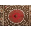 Uzbek Hand Embroidery Faded Suzani Tablecloth. Samarkand Wal | Linens & Bedding by Vintage Pillows Store