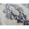 Geometric Distressed Wool Oushak Runner - Wide Hallway Rug | Runner Rug in Rugs by Vintage Pillows Store. Item composed of cotton