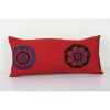 Suzani Body Pillow Fashioned from a Tashkent Suzani, Long Uz | Cushion in Pillows by Vintage Pillows Store