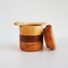 Duo pepper mill and salt hand - cherry(birch)/oak/ash - 9'' | Vessels & Containers by Slice of wood / Tranche de bois