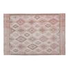 Vintage  Hand embroidered  Diamond Pattern Soft Warm Colors | Area Rug in Rugs by Vintage Pillows Store. Item made of wool & fiber