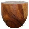 Haussmann® Wood Oval Drum Table 20 in Diameter x 18 in | Coffee Table in Tables by Haussmann®