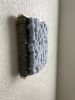 Woven Tile- Fluff-Light blue and Green | Wall Sculpture in Wall Hangings by Mpwovenn Fiber Art by Mindy Pantuso