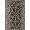 Handknotted Indigo Turkish Oushak Rug with Medallion | Area Rug in Rugs by Vintage Pillows Store. Item composed of fabric