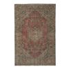 Vintage Handknotted Turkish Unusual Rug with Floral Border | Area Rug in Rugs by Vintage Pillows Store. Item made of fiber