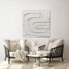 White Textured Minimalist Wall Sculpture | Mixed Media in Paintings by Berezart. Item made of canvas & paper compatible with boho and minimalism style