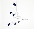 Modern Mobile for High Ceiling Royal Blue White Arrow Style | Wall Sculpture in Wall Hangings by Skysetter Designs. Item composed of metal in modern style