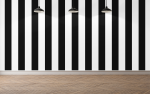 Black & White Horizontal Stripes — Classic Stripes Luxury Wallpaper Mural | Wall Treatments by ELLE WALLS