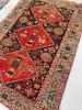 SUPERE UNIQUE Antique Caucasian | Sage Green Border Charcoal | Area Rug in Rugs by The Loom House. Item made of fabric with fiber