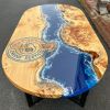 Custom made epoxy dining table with ocean design | Tables by Ironscustomwood